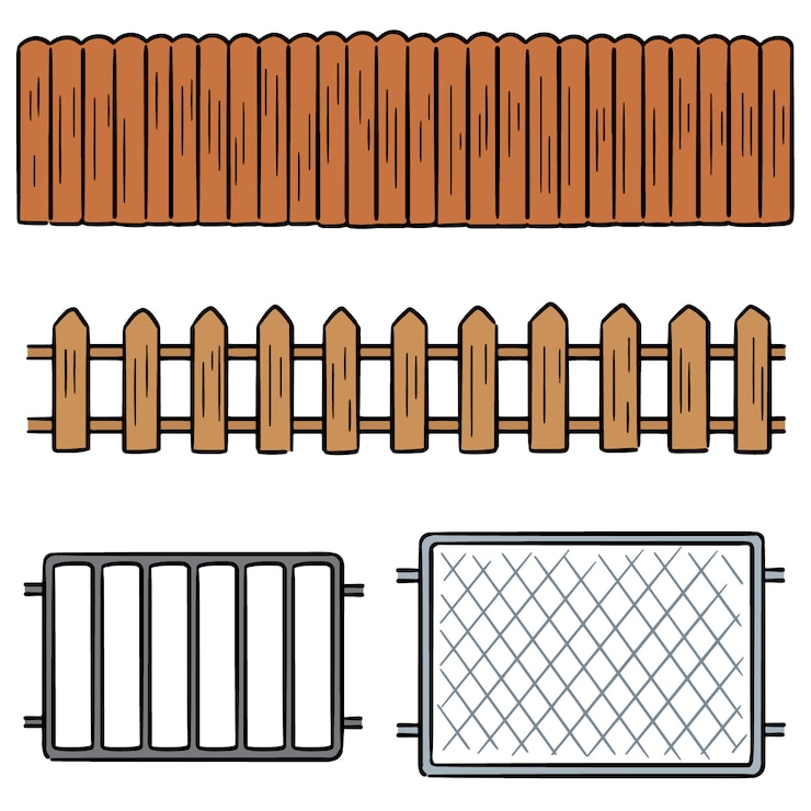Vettore vector set di recinzione