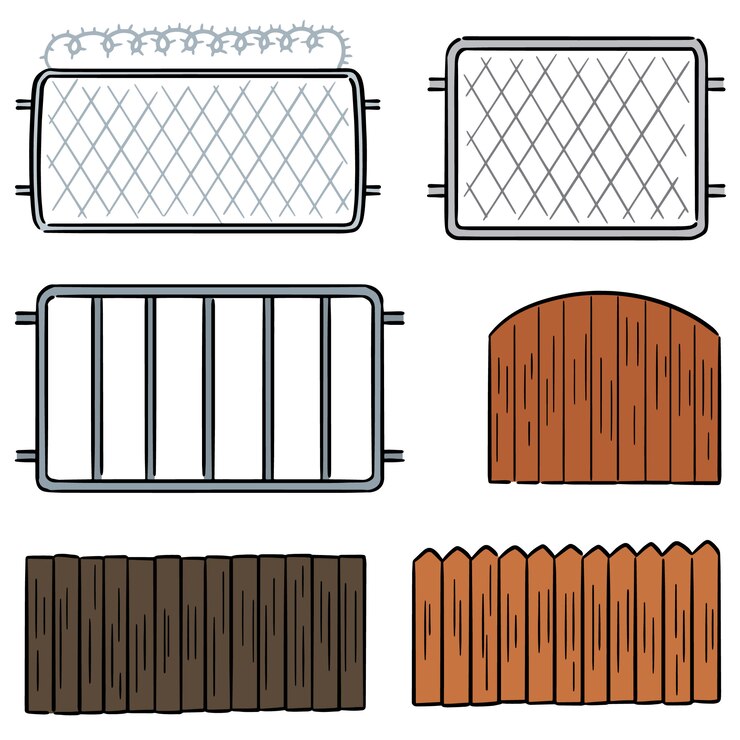 Vettore vector set di recinzione