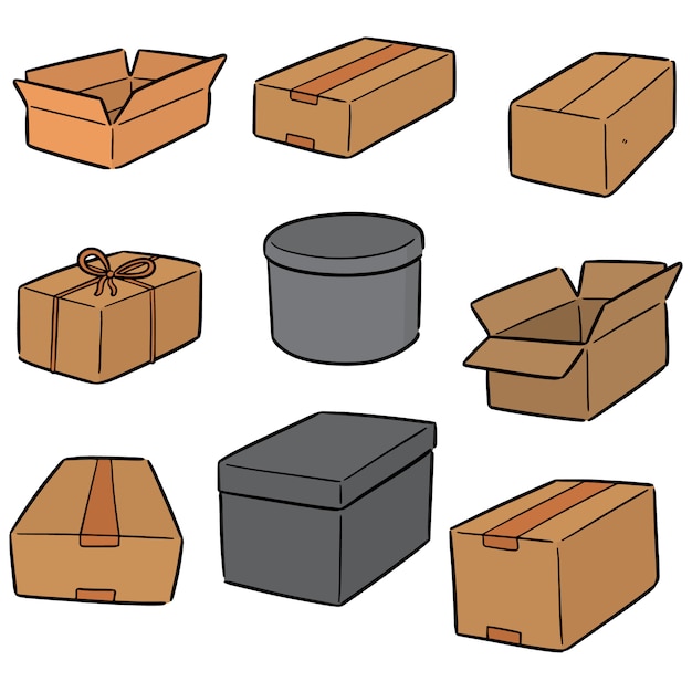 Vector set di scatole