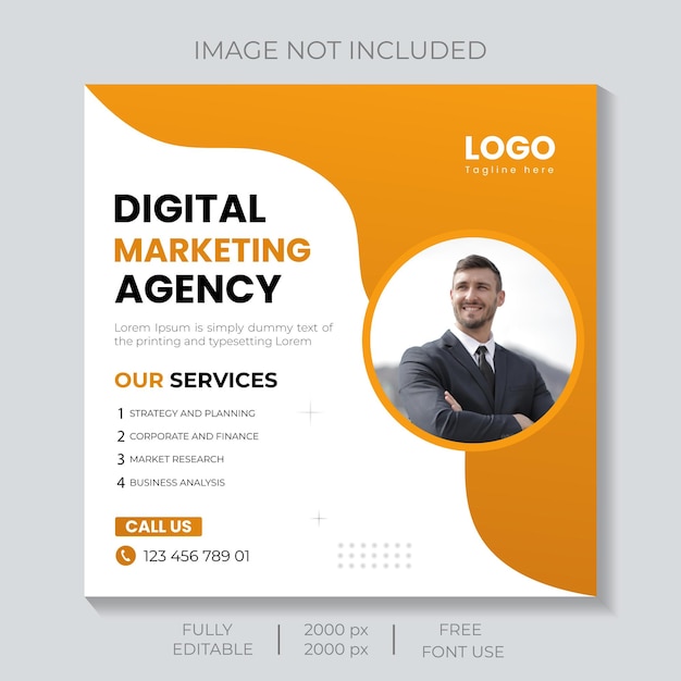 Vector social media post design