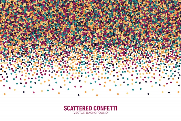 Vector Sparse Motley Colorful Confetti Background.