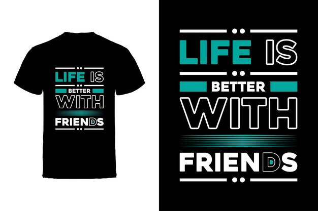 Vector Tshirt design Amici e amicizia Tipografia Vector Tshirt design