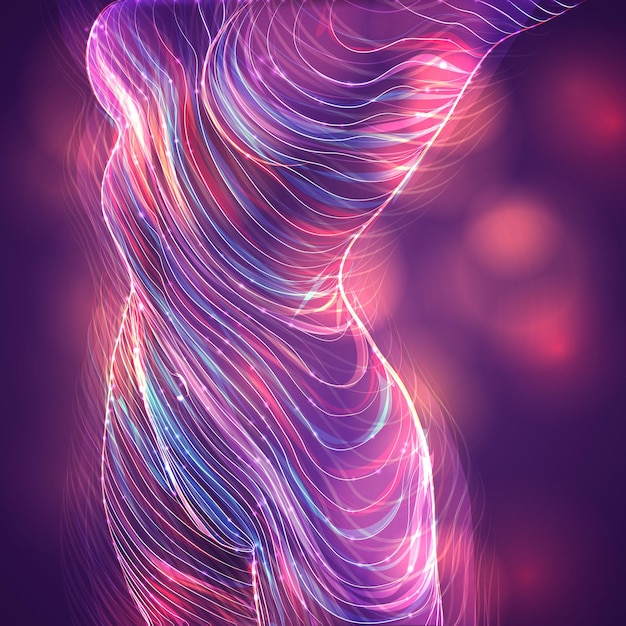 Vector una figura femminile una ballerina in un'immagine sessuale del club
