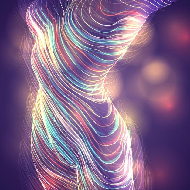 Vector una figura femminile una ballerina in un'immagine sessuale del club