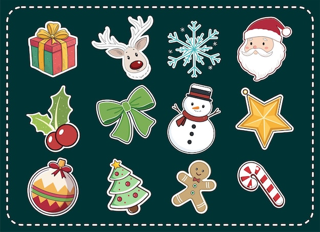 Vectori di raccolta elementi di Natale file svg