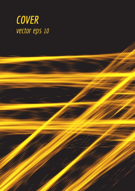 Velocità incandescente copertina design con particelle Illustrazione vettoriale moderna