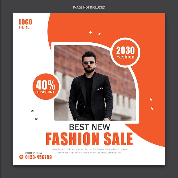 Venda di moda sui social media web e post