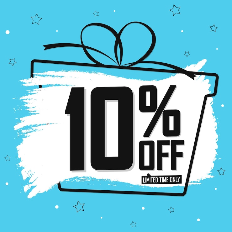 Vettore vendita 10 di sconto poster design modello sconto banner illustrazione vettoriale