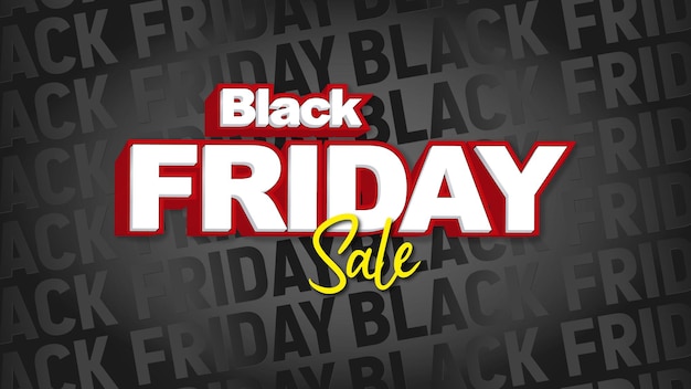 Vendita del black friday con testo modificabile