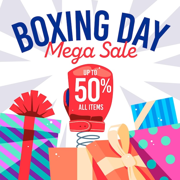 Vendita di boxe day design piatto