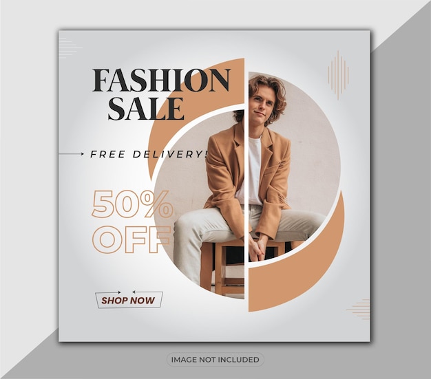 vendita di moda nel modello di post sui social media