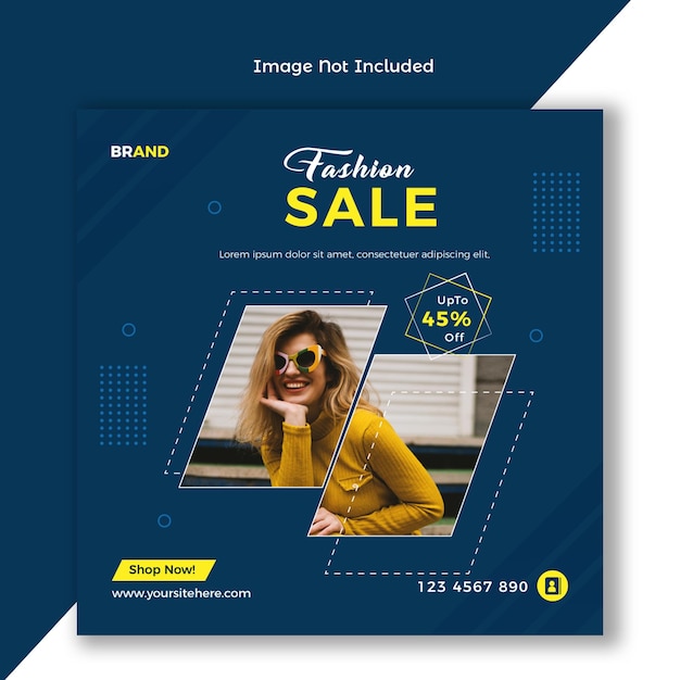 Vendita di moda social media post design del modello di banner Instagram
