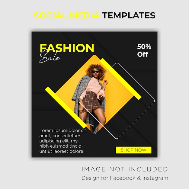 Vendita di moda social media post design moderno