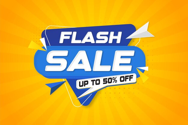 Vendita flash vettoriale gratuita banner promozionale di sfondo con sconto 2