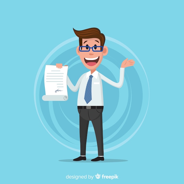 Venditore con contratto