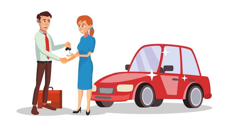 Vettore venditore di auto