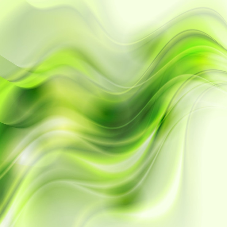 Vettore verde brillante liquido liscio onde fluenti astratto sfondo elegante disegno vettoriale