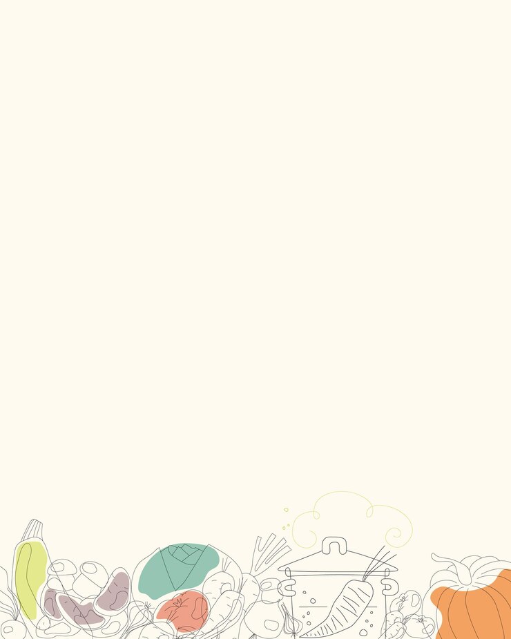 Vettore verdure con sfondo illustrazione abbozzato padella per ricette o disegni di menu