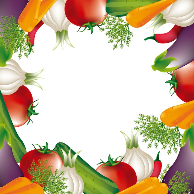 verdure su sfondo bianco illlustration vettoriale