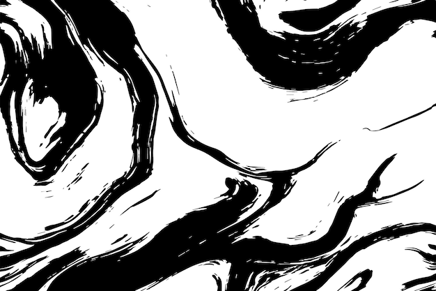 vernice nera texture grungy su sfondo bianco