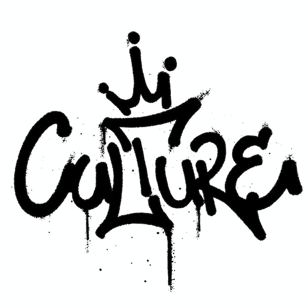 Vernice spray Graffiti Parola cultura vettore isolato