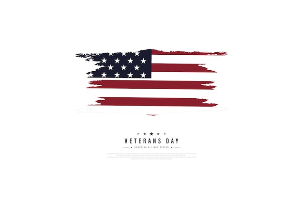 Veterans day USA, illustrazione vettoriale In onore di tutti coloro che hanno servito. 11 novembre