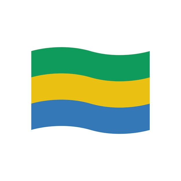 vetore dell'icona della bandiera del Gabon