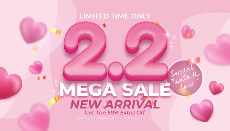 Vettore vettore 22 poster o banner di vendita del giorno dello shopping con numero in stile 3d