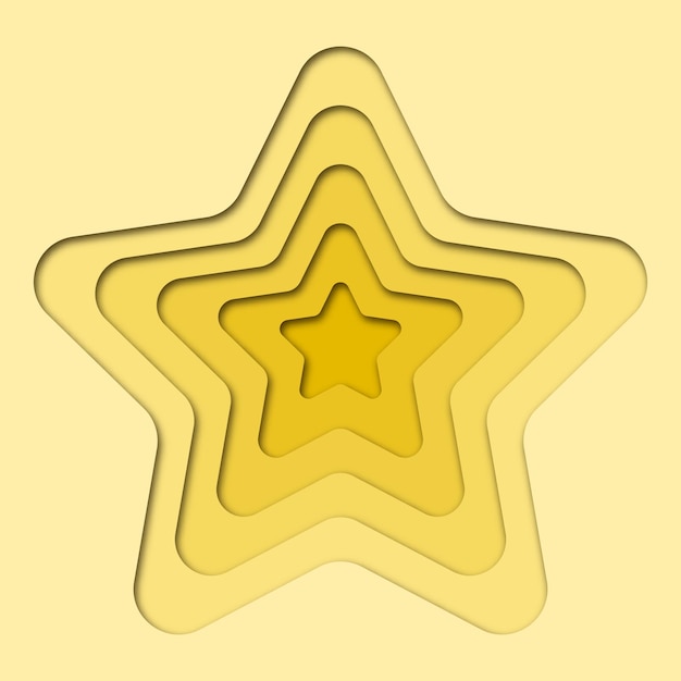 Vettore 3d carta astratta star art styleDesign layout