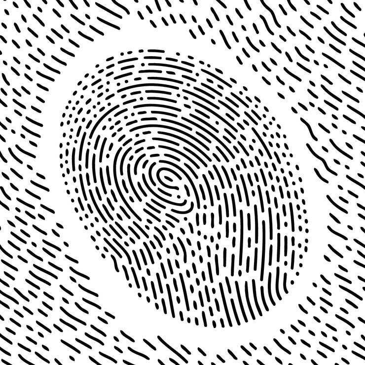 Vettore astratto basato sull'impronta digitale