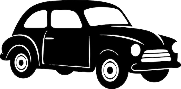 Vettore auto in bianco e nero