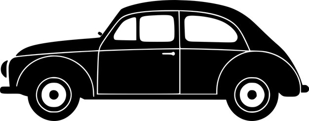 Vettore auto in bianco e nero