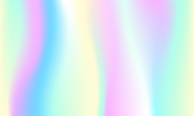 Vettore bellissima carta da parati olografica colorata e luminosa