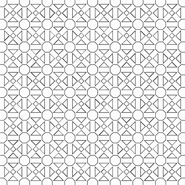 vettore che colora il modello e lo sfondo di forme geometriche di fiori per il design