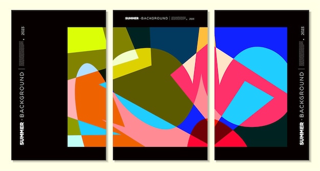 Vettore colorato astratto geometrico e sfondo liquido per il festival estivo