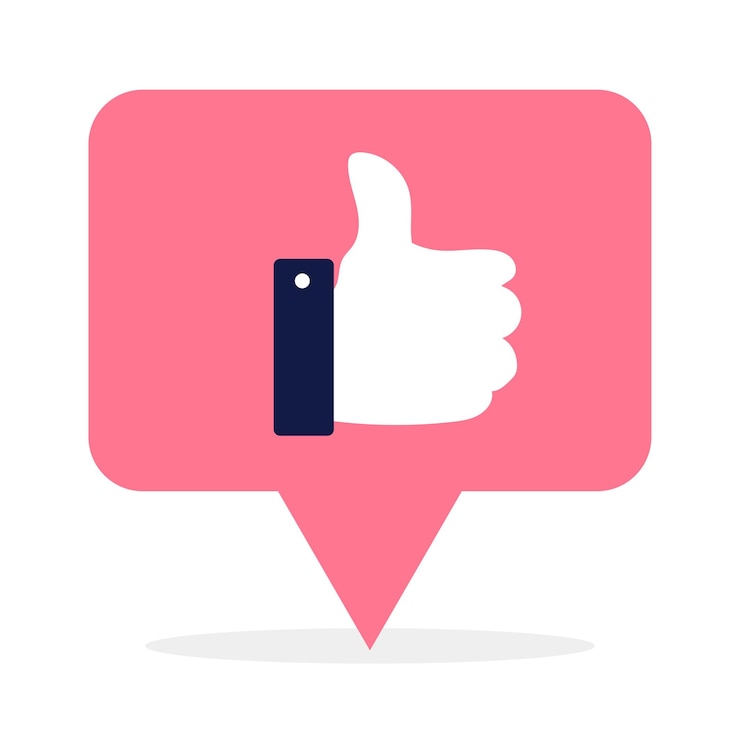 Vettore vettore come o pollice in su vettore icone moderne elemento di design per il social network marketing