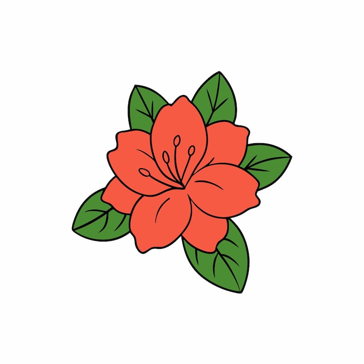 Vettore vettore d'arte dell'azalea