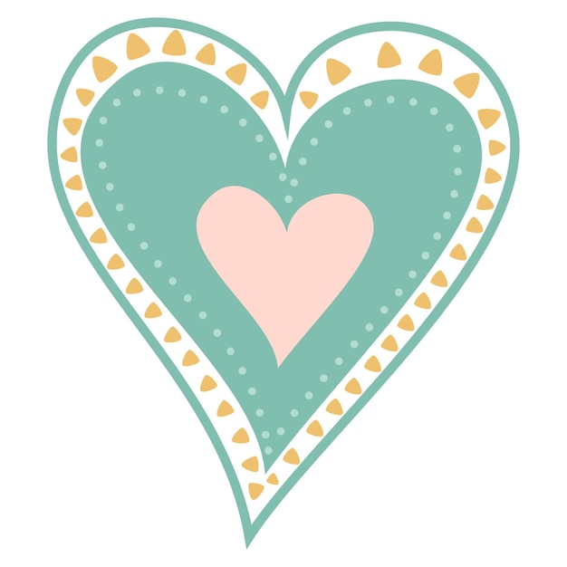 Vettore del clipart cuore boho