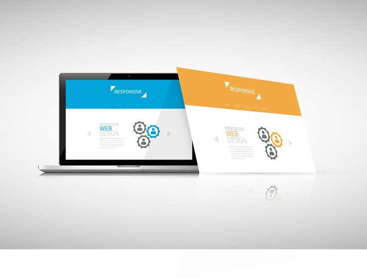 Vettore vettore del concetto di web design responsivo moderno