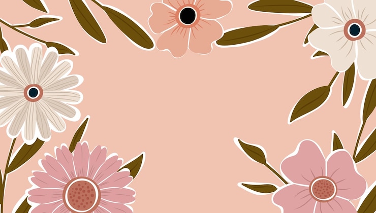 Vettore vettore del fondo della natura di arte astratta. cornice di piante alla moda. design fiori di colore di sfondo, bellissimo giardino decorativo. foglie botaniche e motivi floreali per banner di vendita estiva.