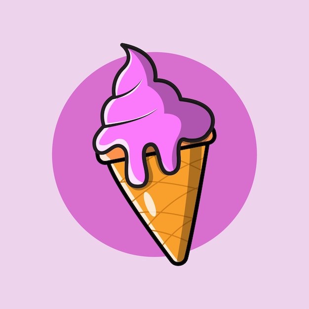 Vettore del fumetto del cono gelato
