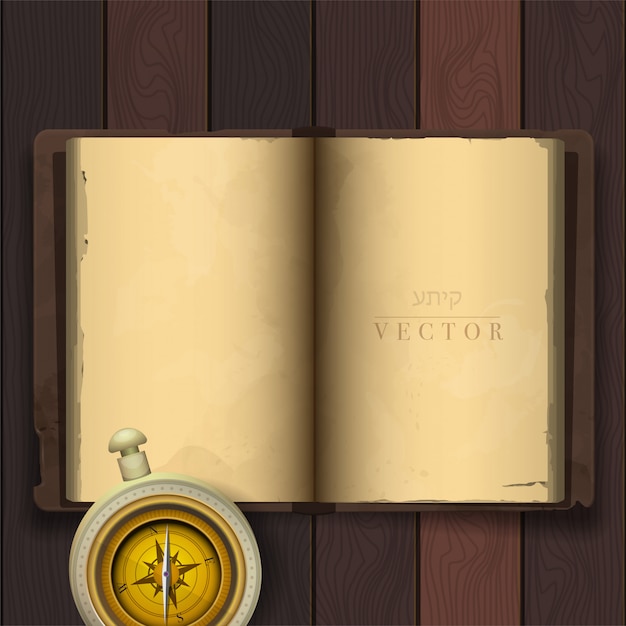 Vettore del libro vintage. Foglio bianco.