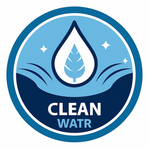 Vettore del logo dell'acqua pulita 10