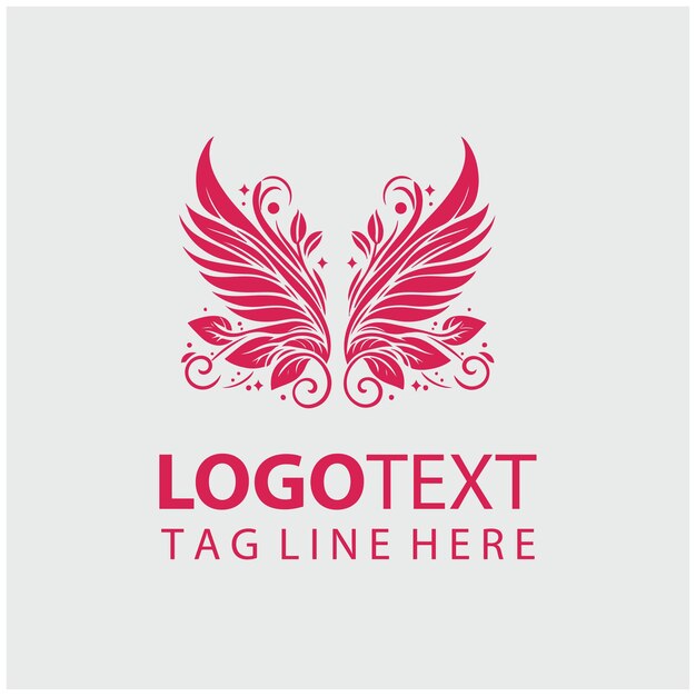 Vettore del logo dell'angelo delle fate