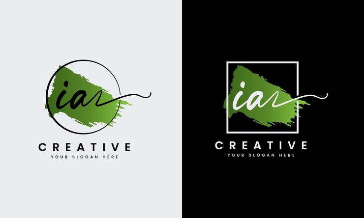 Vettore vettore del logo della lettera iniziale e della firma