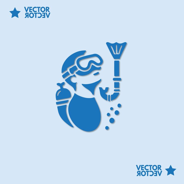 Vettore vettore del logo delle attività di immersione per le vacanze