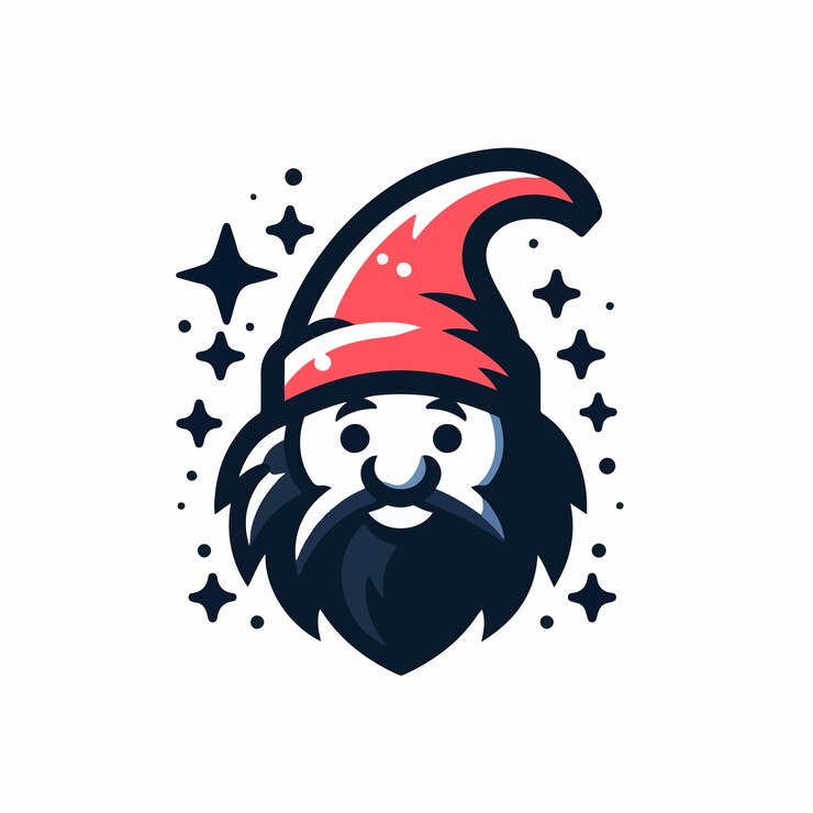 Vettore vettore del logo gnomo