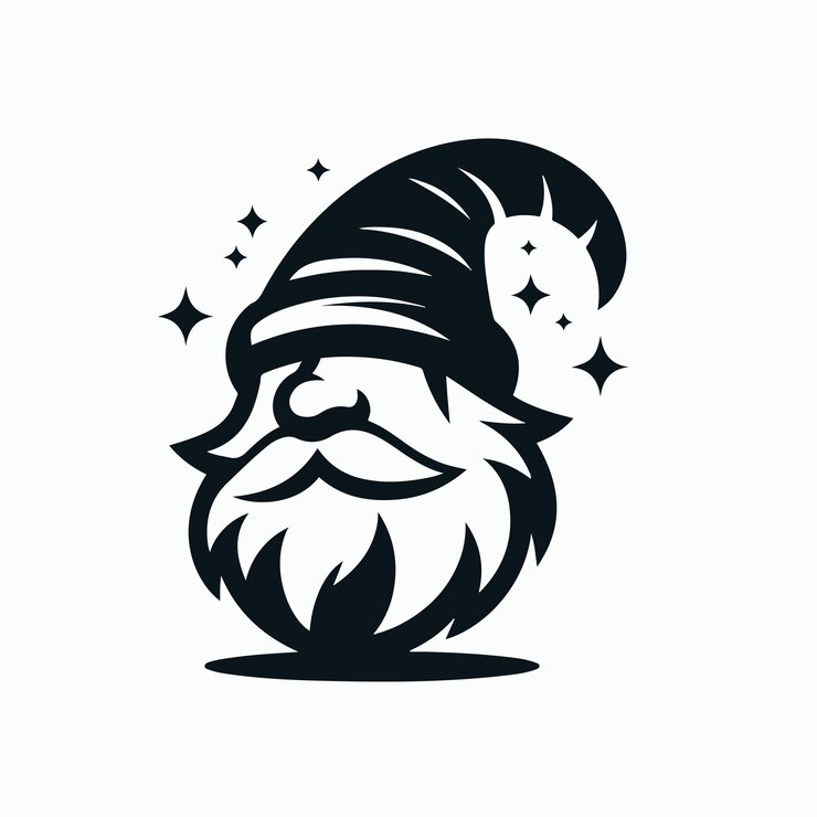Vettore vettore del logo gnomo
