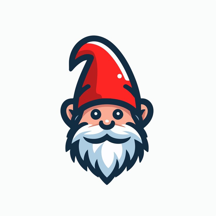 Vettore vettore del logo gnomo