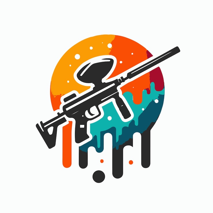 Vettore vettore del logo paintball